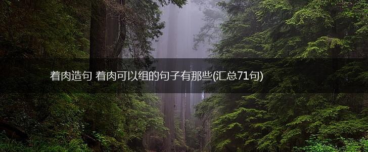 着肉造句 着肉可以组的句子有那些(汇总71句),第1张