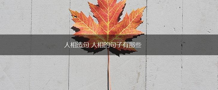 人相造句 人相的句子有那些,第1张