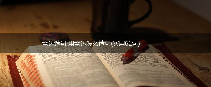 雷达造句 用雷达怎么造句(实用61句),第1张