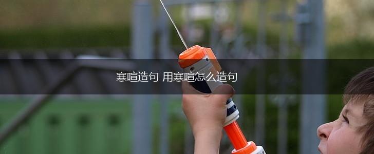寒喧造句 用寒喧怎么造句,第1张