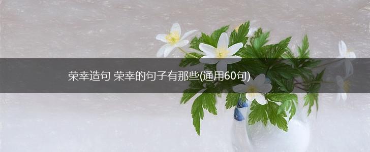 荣幸造句 荣幸的句子有那些(通用60句),第1张