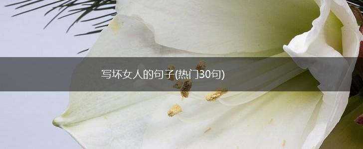写坏女人的句子(热门30句),第1张
