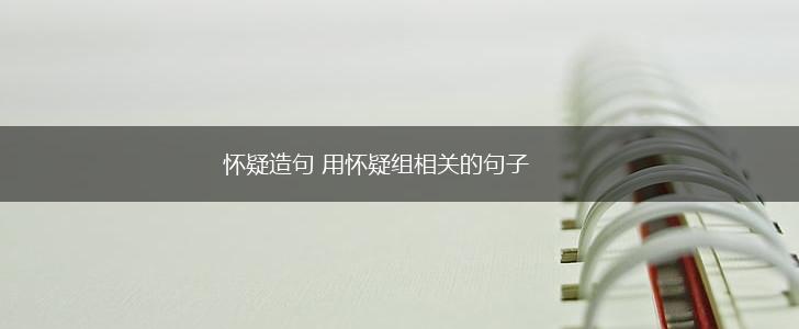 怀疑造句 用怀疑组相关的句子,第1张