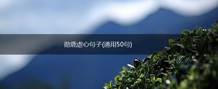 勋鹿虐心句子(通用50句),第1张