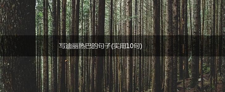 写迪丽热巴的句子(实用10句),第1张
