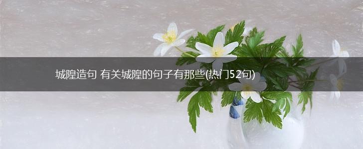 城隍造句 有关城隍的句子有那些(热门52句),第1张
