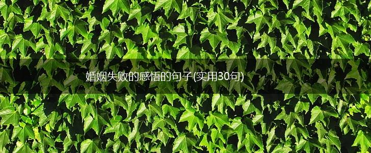 婚姻失败的感悟的句子(实用30句),第1张