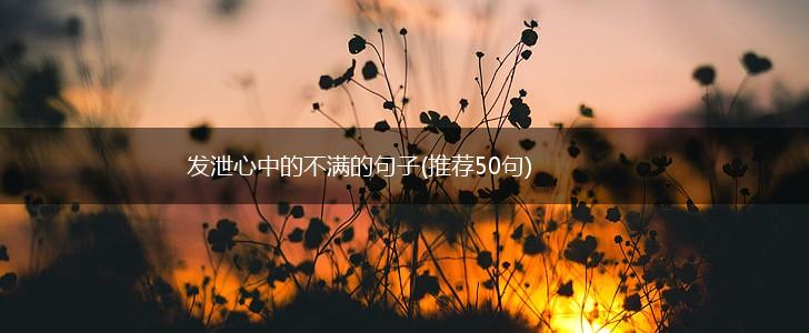 发泄心中的不满的句子(推荐50句),第1张