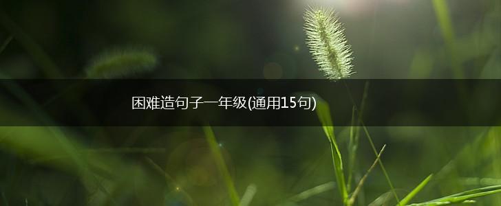 困难造句子一年级(通用15句),第1张