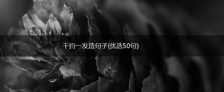 千钧一发造句子(优选50句),第1张