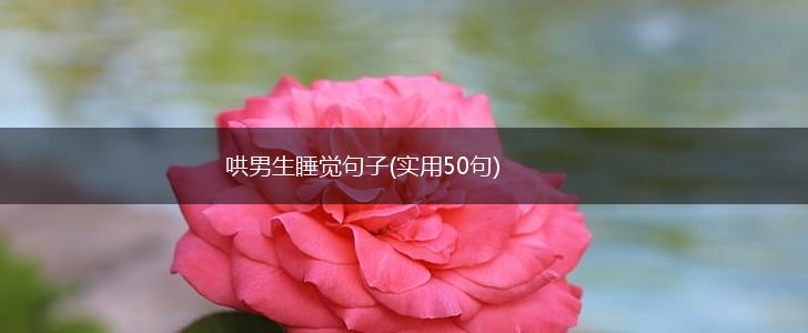 哄男生睡觉句子(实用50句),第1张