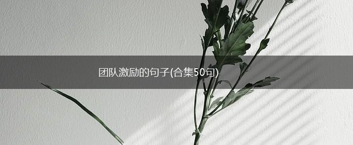 团队激励的句子(合集50句),第1张