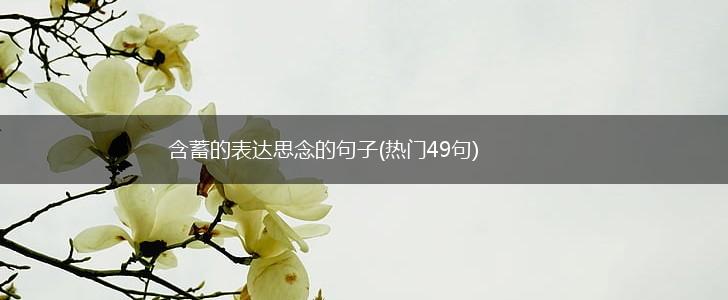 含蓄的表达思念的句子(热门49句),第1张