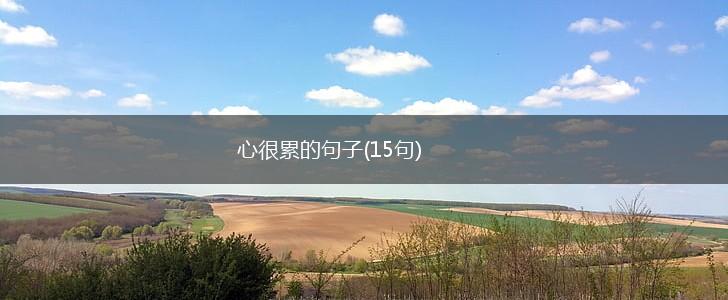 心很累的句子(15句),第1张