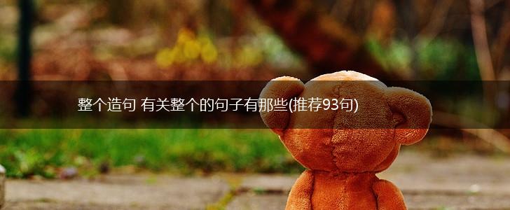 整个造句 有关整个的句子有那些(推荐93句),第1张