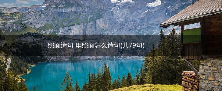 照面造句 用照面怎么造句(共79句),第1张
