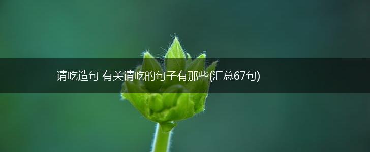 请吃造句 有关请吃的句子有那些(汇总67句),第1张