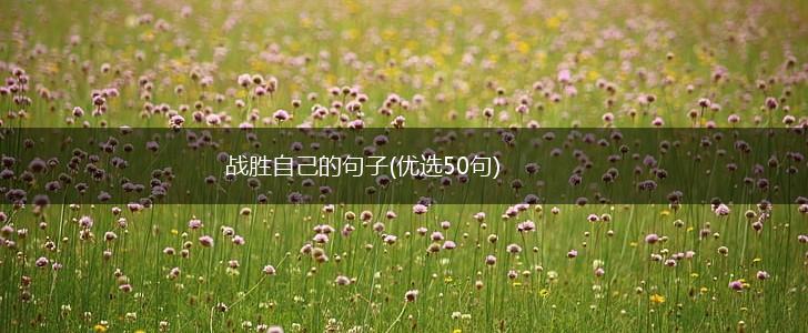 战胜自己的句子(优选50句),第1张