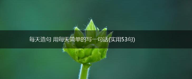 每天造句 用每天简单的写一句话(实用53句),第1张
