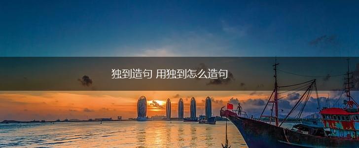 独到造句 用独到怎么造句,第1张