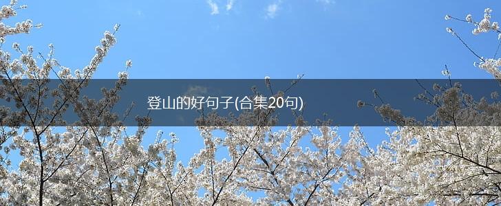 登山的好句子(合集20句),第1张