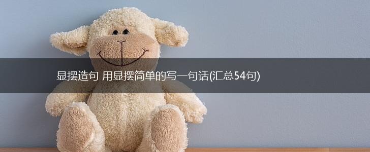 显摆造句 用显摆简单的写一句话(汇总54句),第1张