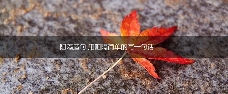 阻隔造句 用阻隔简单的写一句话,第1张