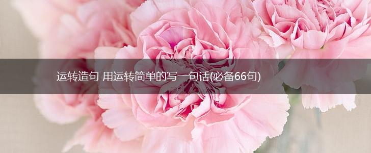 运转造句 用运转简单的写一句话(必备66句),第1张