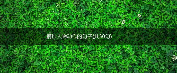 摘抄人物动作的句子(共50句),第1张
