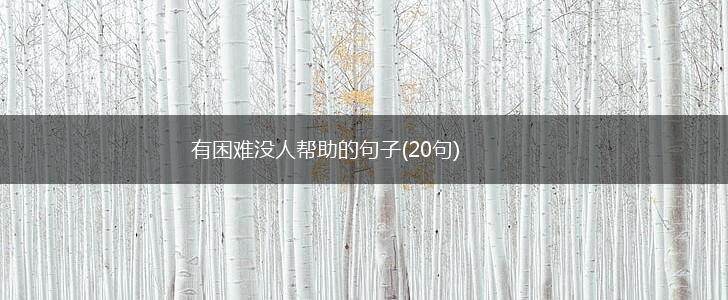 有困难没人帮助的句子(20句),第1张
