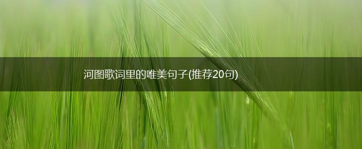 河图歌词里的唯美句子(推荐20句),第1张