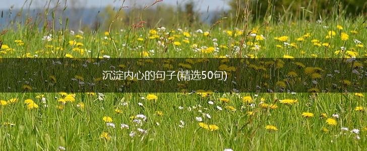 沉淀内心的句子(精选50句),第1张