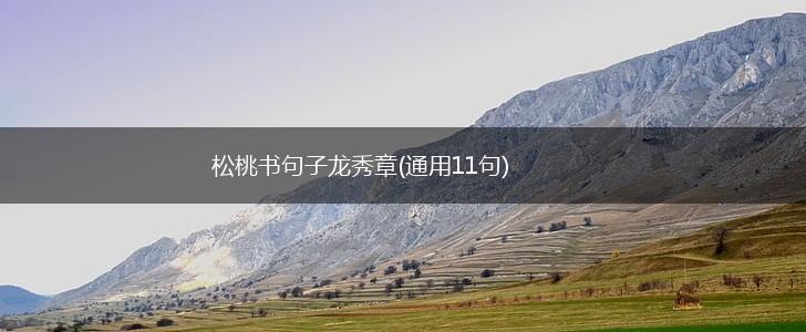 松桃书句子龙秀章(通用11句),第1张
