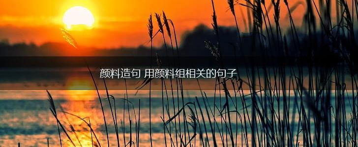 颜料造句 用颜料组相关的句子,第1张