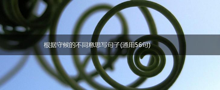 根据守候的不同意思写句子(通用56句),第1张