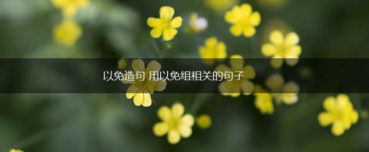 以免造句 用以免组相关的句子,第1张