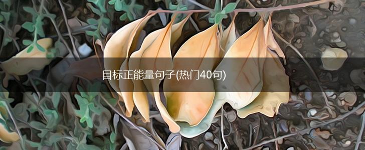 目标正能量句子(热门40句),第1张