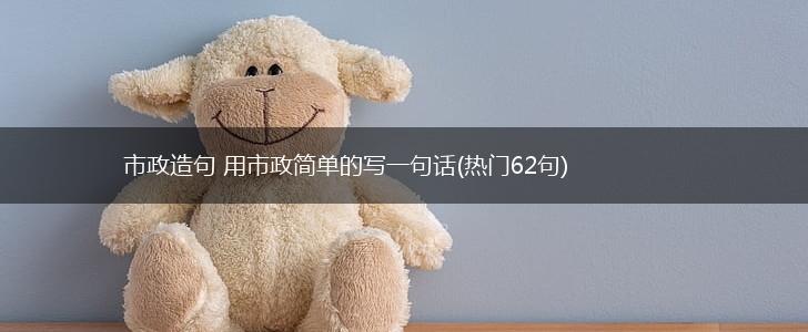 市政造句 用市政简单的写一句话(热门62句),第1张