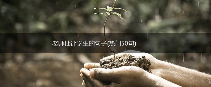 老师批评学生的句子(热门50句),第1张