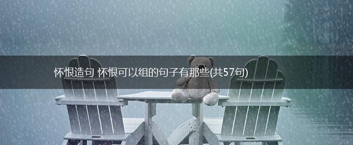 怀恨造句 怀恨可以组的句子有那些(共57句),第1张