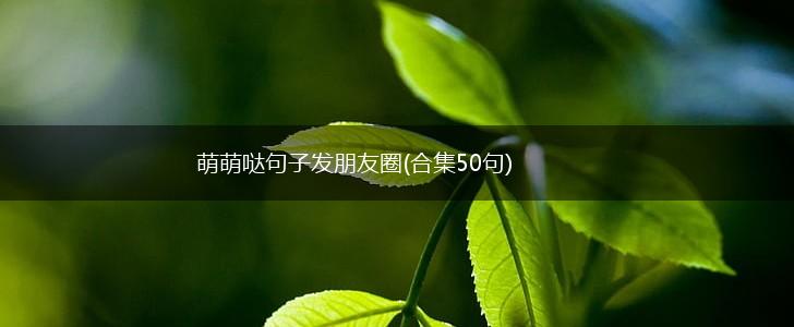 萌萌哒句子发朋友圈(合集50句),第1张