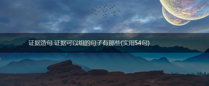 证据造句 证据可以组的句子有那些(实用54句),第1张