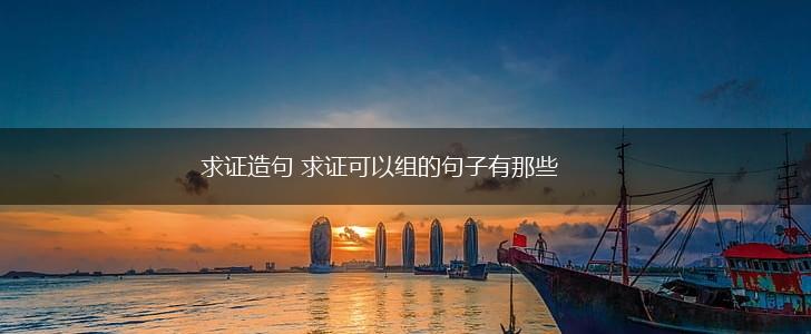 求证造句 求证可以组的句子有那些,第1张