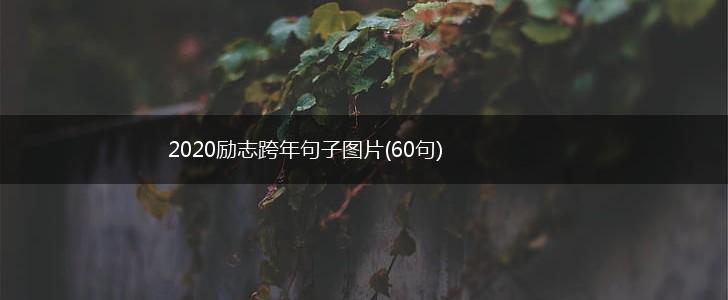 2020励志跨年句子图片(60句),第1张