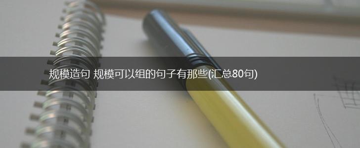 规模造句 规模可以组的句子有那些(汇总80句),第1张
