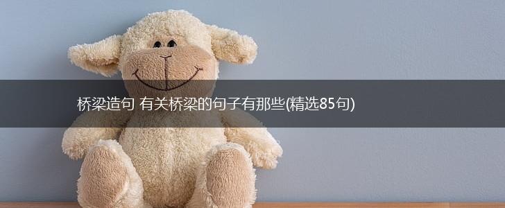桥梁造句 有关桥梁的句子有那些(精选85句),第1张