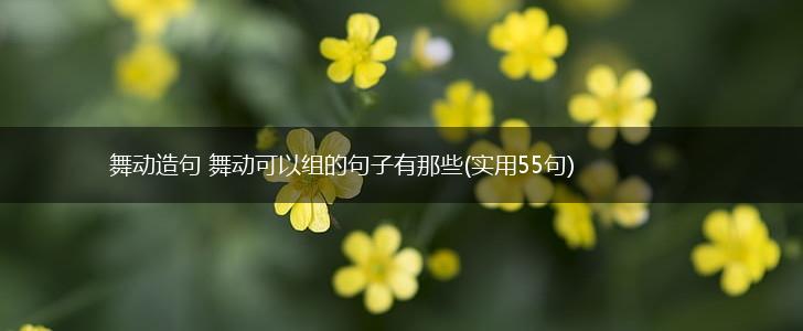 舞动造句 舞动可以组的句子有那些(实用55句),第1张