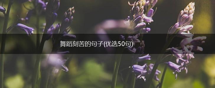 舞蹈刻苦的句子(优选50句),第1张