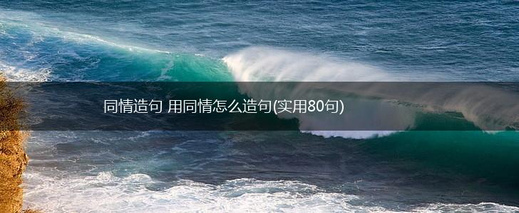 同情造句 用同情怎么造句(实用80句),第1张