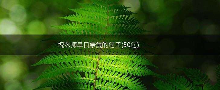 祝老师早日康复的句子(50句),第1张